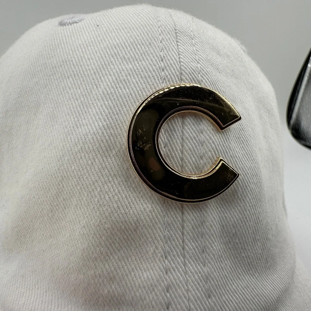 Chicago Cubs '47 Clean Up Hat White Adjustable Strapback Metal Logo Badge NEW